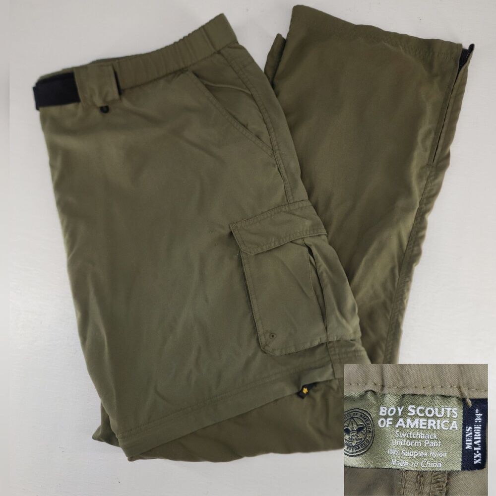 Boy Scouts of America XXL | Green Switchback Uniform Cargo‎ Pants Nylon
